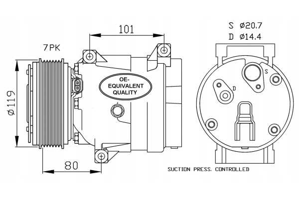 AIR CONDITIONING COMPRESSOR TYPE DELPHI O MOVANO 01 06 1 9dTi 2 2dTi