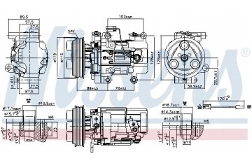 Compresor de aire acondicionado Nissens 89351