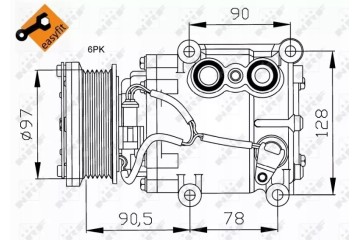 32199 NRF AIR CONDITIONING COMPRESSOR FORD FOCUS SCROLL 90V Catalog number of the part 32199