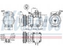 COMPRESSOR AIR CONDITIONING COMPRESSOR 890129 NISSENS Catalog number of the original HYUNDAI 2021632 HYUNDAI 97701 4A950 HYUNDAI