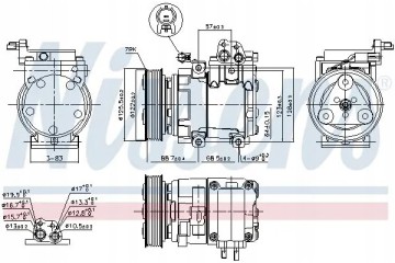 COMPRESSOR AIR CONDITIONING COMPRESSOR 890129 NISSENS Catalog number of the original HYUNDAI 2021632 HYUNDAI 97701 4A950 HYUNDAI