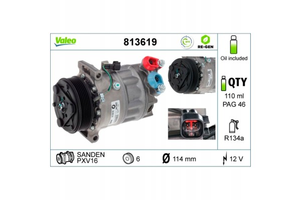 VALEO AIR CONDITIONING COMPRESSOR Quality of parts according to GVO Q original with factory logo OEM OES