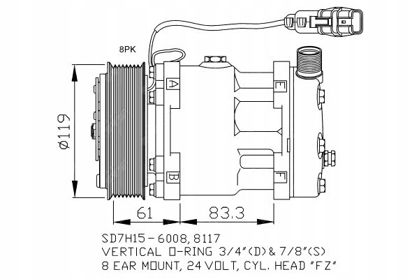 AIR CONDITIONING COMPRESSOR MAN TGA TGM AND TGS AND TGX AND 04 00 NRF Car type trucks