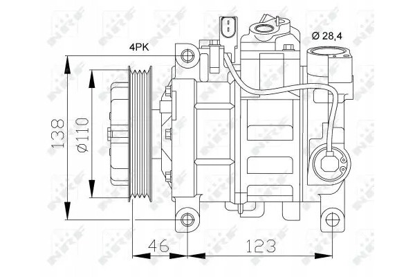 COMPRESSOR AIR CONDITIONING COMPRESSOR 32105 NRF AUDI Quality of parts according to GVO Q original with factory logo OEM OES