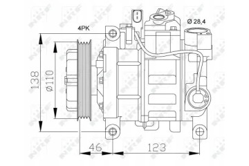 COMPRESSOR AIR CONDITIONING COMPRESSOR 32105 NRF AUDI Quality of parts according to GVO Q original with factory logo OEM OES