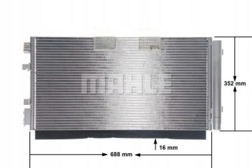 CONDENSER AIR CONDITIONING COOLER AC 44 000S MAHLE Quality of parts according to GVO Q original with factory logo OEM OES
