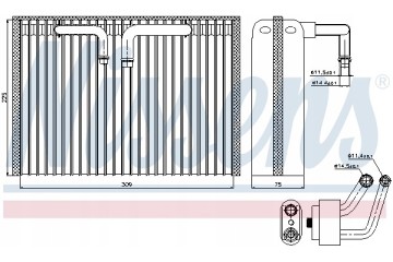 Evaporator air conditioning NISSENS 92296 Part manufacturer Nissens