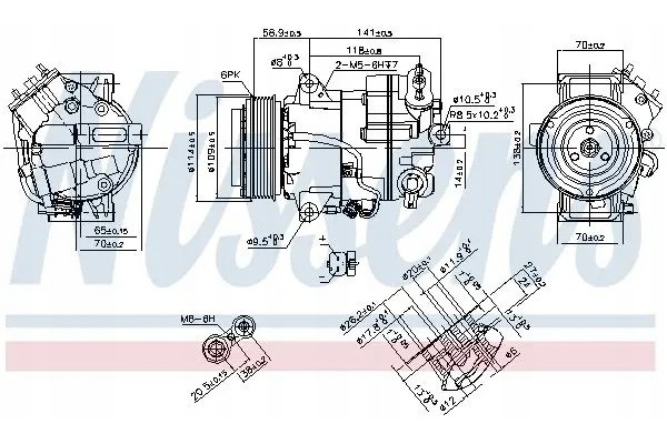 COMPRESSOR AIR CONDITIONING COMPRESSOR 890267 NISSENS Catalog number of substitutes ACAUTO AC 01DL085 ACAUTO AC 02DL10 ACAUTO AC