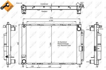 Air conditioning condenser NRF 350057 Part manufacturer NRF