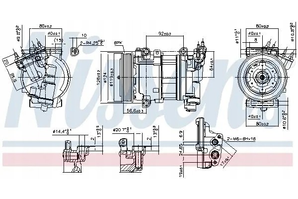 COMPRESSOR AIR CONDITIONING COMPRESSOR 890051 NISSENS Product weight with unit packaging 11 kg