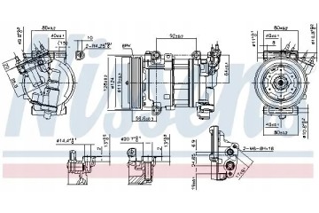 COMPRESSOR AIR CONDITIONING COMPRESSOR 890051 NISSENS Product weight with unit packaging 11 kg