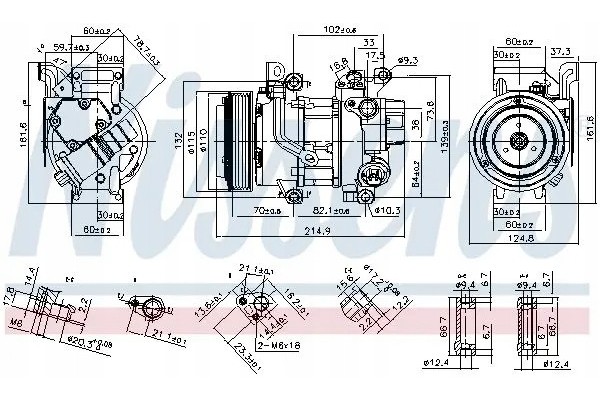 COMPRESSOR AIR CONDITIONING COMPRESSOR 89528 NISSENS Catalog number of the part 89528