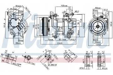 COMPRESSOR AIR CONDITIONING COMPRESSOR 89528 NISSENS Catalog number of the part 89528