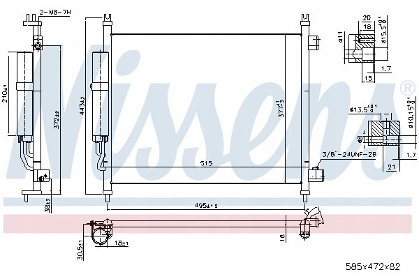 Nissens 940600 Condenser air conditioning Version European