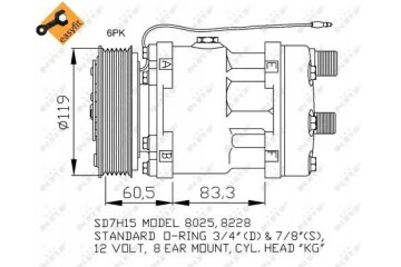 COMPRESSOR AIR CONDITIONING COMPRESSOR 32768 NRF Car type passenger cars