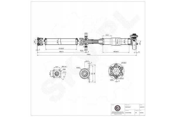 76SKV075 driveshaft BMW X3 E83 26107579068