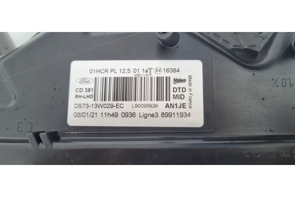 FORD MONDEO MK5 HEADLIGHT LAMP RIGHT LENS Catalog number of the part DS73 13W029 EC