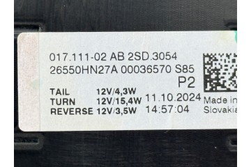 NISSAN QASHQAI III J12 LIFT 2024 2026 FLAP LAMP RIGHT REAR INNER Catalog number of the original 26550HN27A