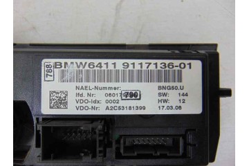 9117136 MANDO CLIMATIZADOR BMW SERIE 3 TOURING (E91) 320d 2006 9117136 177230 BMW - 4