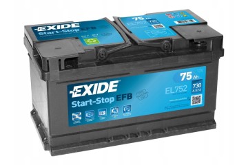 CAR BATTERY EXIDE START STOP EFB 75AH 730A P EL752