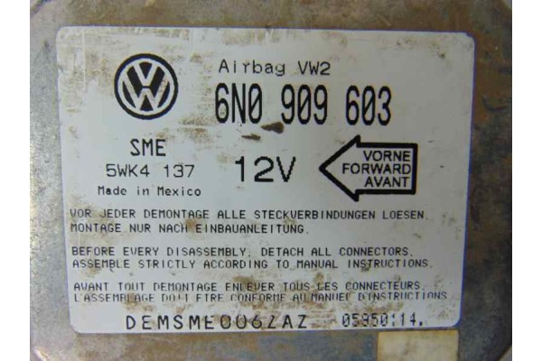 6N0909603 CENTRALITA AIRBAG VOLKSWAGEN GOLF III (1H1)(11.1991)