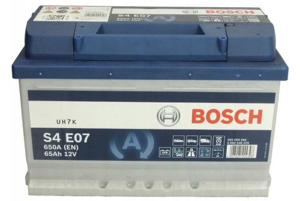 BATTERY BOSCH S4 E07 EFB START STOP 65AH 650A P Catalog number of the part 0 092 S4E 070