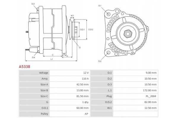 New Alternator NISSAN Primera 2 2 DCi NISSAN Primera 2 2 Diesel Di Quality of parts according to GVO Q original with factory log