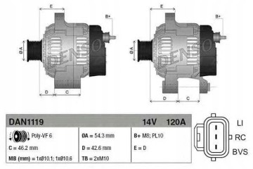 Alternador Denso DAN1119