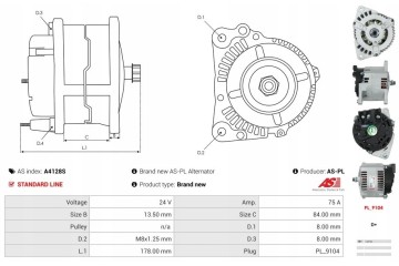 New Alternator VOGELE S1600 1 HYDREMA 926D 4 4 Quality of parts according to GVO Q original with factory logo OEM OES