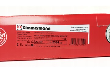 Front brake discs FWD Zimmermann Sport 230 2384 52 Chrysler Pacifica Car type passenger cars