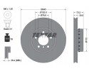TEXTAR 92264925 BRAKE DISC BMW P 1 2 3 4 10 Disc type ventilated