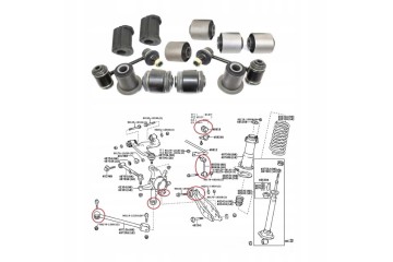 REAR ARM BUSHINGS LEXUS IS200 IS300 99 05 Catalog number of the part 4230451010