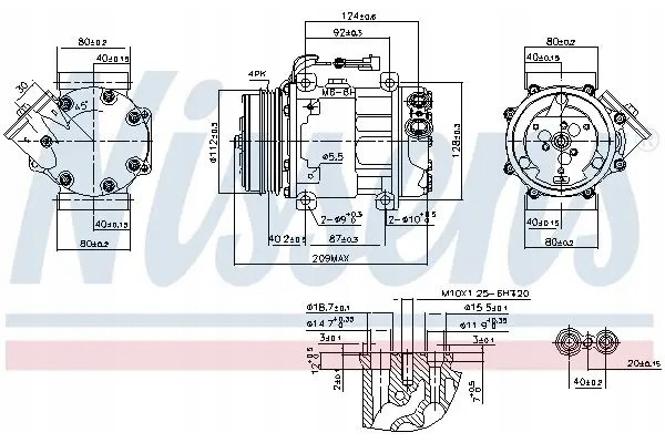 COMPRESSOR AIR CONDITIONING COMPRESSOR 89347 NISSENS Product weight with unit packaging 8 kg