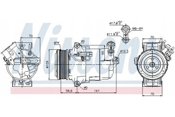 COMPRESSOR AIR CONDITIONING COMPRESSOR 89041 NISSENS Product weight with unit packaging 11 kg