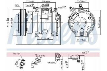 COMPRESSOR AIR CONDITIONING COMPRESSOR 890882 NISSENS Product weight with unit packaging 11 kg