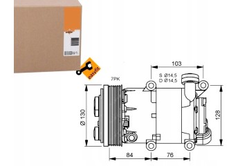 NRF AIR CONDITIONING COMPRESSOR FORD TRANSIT 06 Compressor ID VS16