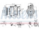 Air conditioning compressor NISSENS 89232 Car type passenger cars