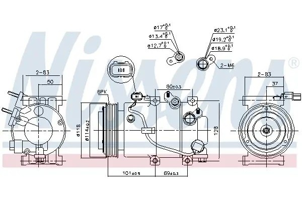 COMPRESSOR AIR CONDITIONING COMPRESSOR 890174 NISSENS Car type passenger cars