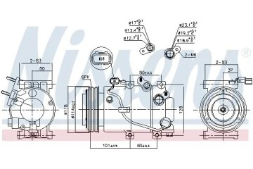 COMPRESSOR AIR CONDITIONING COMPRESSOR 890174 NISSENS Car type passenger cars