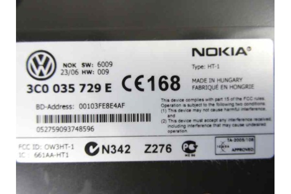 3C0035729E MODULO ELECTRONICO VOLKSWAGEN PASSAT VARIANT (3C5)