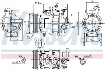 COMPRESSOR AIR CONDITIONING COMPRESSOR 89415 NISSENS Car type passenger cars