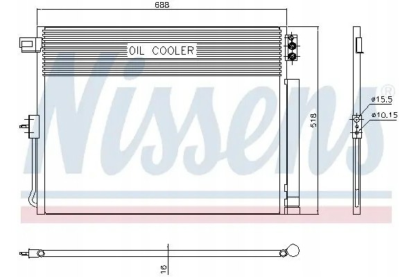 CONDENSER AIR CONDITIONING COOLER 940411 NISSENS Product weight with unit packaging 15 kg