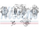 Nissens 890264 Compressor air conditioning Catalog number of substitutes ALANKO 10551103 ALANKO 10552567 CASCO CAC77033AS CASCO 