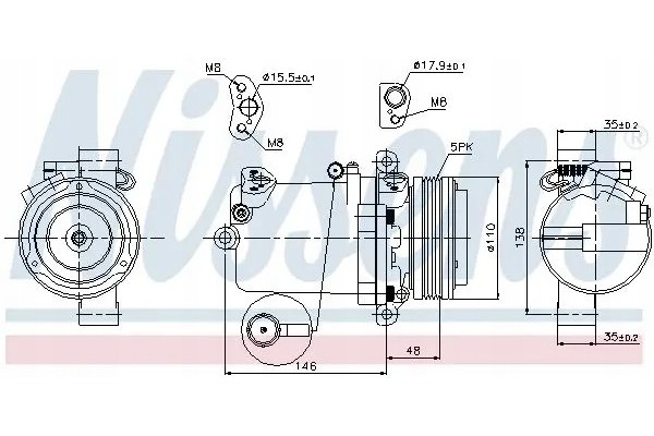 COMPRESSOR AIR CONDITIONING COMPRESSOR 89133 NISSENS Car type passenger cars