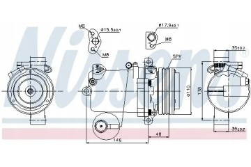 COMPRESSOR AIR CONDITIONING COMPRESSOR 89133 NISSENS Car type passenger cars