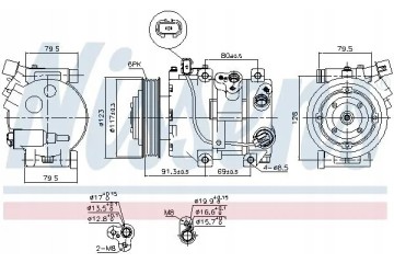 COMPRESSOR AIR CONDITIONING COMPRESSOR 890230 NISSENS Product weight with unit packaging 11 kg