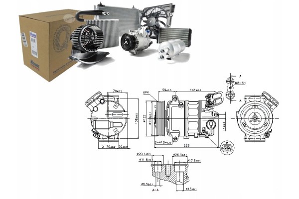 AIR CONDITIONING COMPRESSOR OPEL ASTRA J 09 15 2 0CDTi Version European