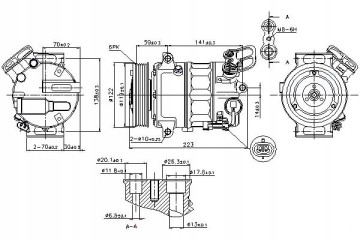 Compresor de aire acondicionado Nissens 89420 para Opel Astra J 2.0 CD