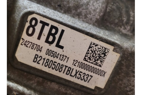 2016 CAMARO 2 0 TURBO GEARBOX AUTOMATIC 8TBL Catalog number of the part 24278704 8TBL GM24278704