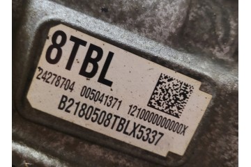 2016 CAMARO 2 0 TURBO GEARBOX AUTOMATIC 8TBL Catalog number of the part 24278704 8TBL GM24278704